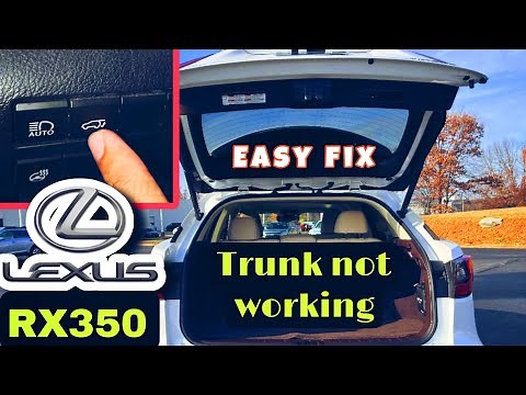 Lexus Rx350 trunk not working easy fix.