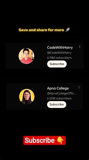 Learn Coding easily with these channels ‪@CodeWithHarry‬ ‪@ApnaCollegeOfficial‬ #coding