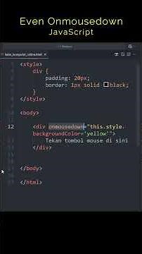 Belajar JavaScript Pemula: HTML Event Attribute onmousedown