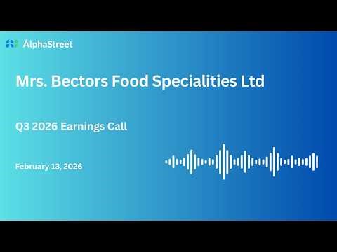 Mrs. Bectors Food Specialities Ltd Q3 FY2025-26 Earnings Conference Call