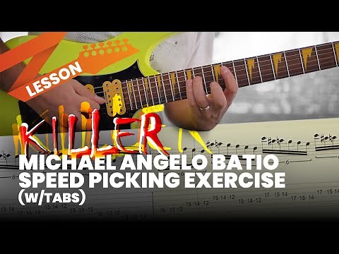Killer Michael Angelo Batio Speed Picking Exercise With Tabs