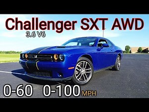 2019 Challenger SXT AWD 0-60 0-100 MPH Acceleration 3.6 V6