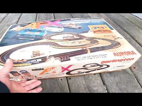 AFX Aurora Darlington Ho Scale Slot Car Race Set from a garage sale