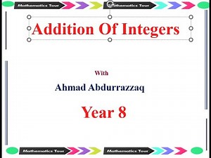 2. Integers - Addition of integers