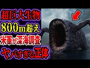 A gigantic 800m-long unidentified creature... A monster encountered by the US military in the dee...