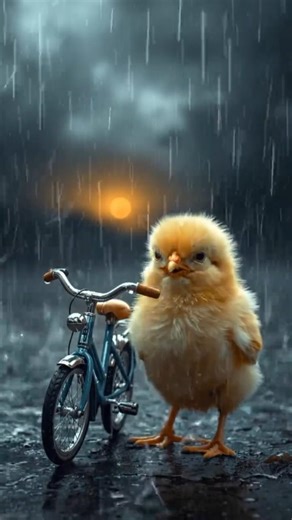 Tiny Chick and His Blue Bicycle 🚲🐤 | Storm Journey to Home 🌧️❤️