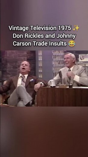 Vintage Television 1975 ✨ Don Rickles and Johnny Carson Trade Insults 😂