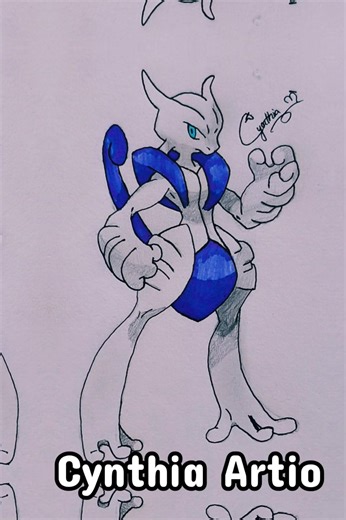 Drawing Mega Mewtwo X #shorts#drawing#megamewtwox#mewtwo#pokemon#anime#animedrawing#mega#draw#art