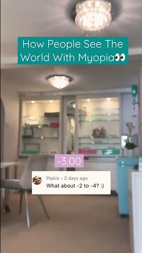 How People See The World With Myopia #visualsimulation #shortsighted