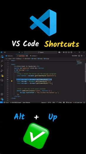 Vs code shortcuts✅ #css #vscode #coding