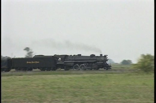 Nickel Plate 587 steaming through Hoosier fields. From the 2-DVD Set, "Today's Steam Across America" - a look at modern steam programs in the USA. On sale, 2 DVDs for $14.95: http://rfd.video/TodaysSteam | Railfan Depot