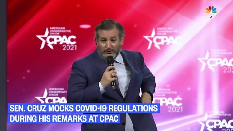 Sen. Cruz mocks Covid regulations during CPAC remarks