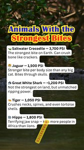Animals With the STRONGEST Bites on Earth 💥🐊 #BiteForce #AnimalFacts #WildlifePower #NatureIsMetal #Predators #fblifestyle #highlights | Gravetics