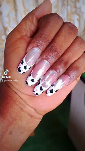 cow print nail design #naildesigns #nails