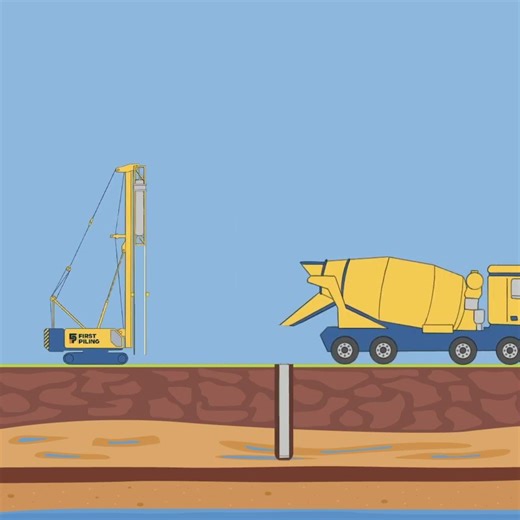 Driven cast in situ piles