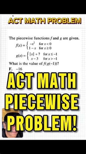 Can you solve this ACT math problem with piecewise functions #act #actmath #acttips #satmath #actprep