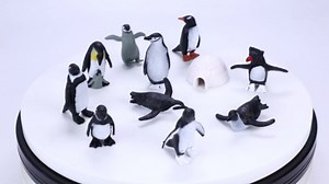 ONEST 11 Pieces Mini Penguin Figurines Set Realistic Arctic Animals Figurines Penguins Cake Toppers Polar Small Penguin Figures for Birthday Gift