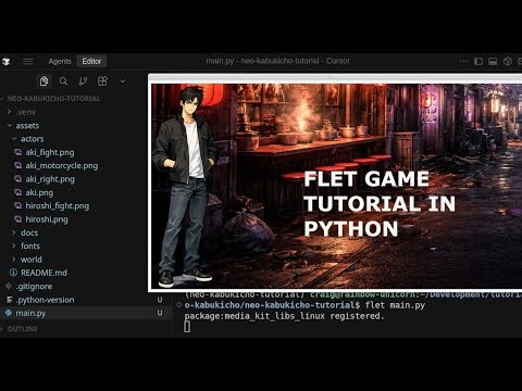 02 Python Visual Novel with Flet - Add Background and Character