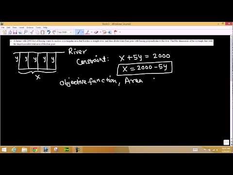 Optimization of a rectangular area: Fencing problem
