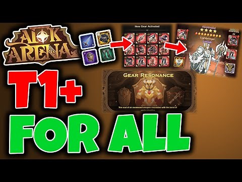 Upgrade any (and all) gear to T1, T2, T3 Gear Resonance // AFK ARENA Guide