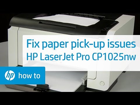 Fixing Paper Pick-Up Issues | HP LaserJet Pro CP1025nw Color Printer | HP