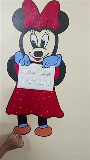 Minnie mouse drawing in switch board