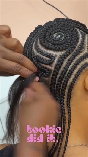 TOOKIE DID IT | MY SPIN ON THIS SWIRLY INSPO🔥 CREATED BY @you.studiola #tookiedidit #braidedsummer STYLE👉🏽 design braids INSPO👉🏽 @you.studiola 🚨Go... | Instagram