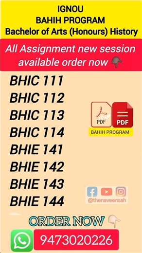 IGNOU BAHIH Assignment 2026 | How to Download IGNOU Assignment in 2026| #Bachelor_of_Arts_history
