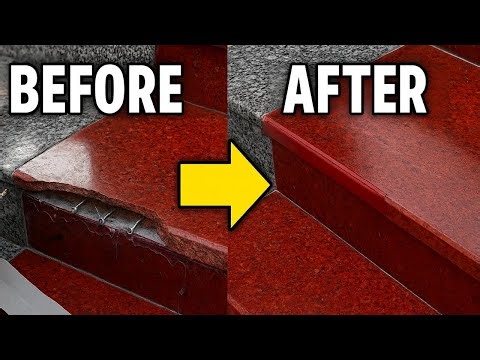 Broken Granite Stair Repair | Amazing Before & After Transformation
