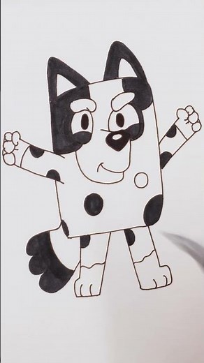 How To Draw Muffin from Bluey family