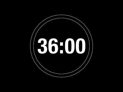 36 Minute Timer - 2160 Second Timer Countdown with progress ring (4K)