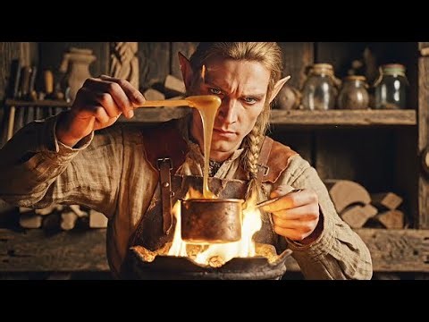 ❄️ Elven Workshop Ambience & ASMR❄️Deep Winter Craft