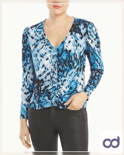 SINGLE THREAD Womens Ruched Printed Blouse XS