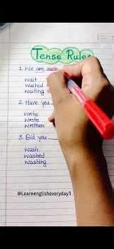 Tense Rules 👩‍🏫 ✅💯#english #education #learning #grammar #englishtips