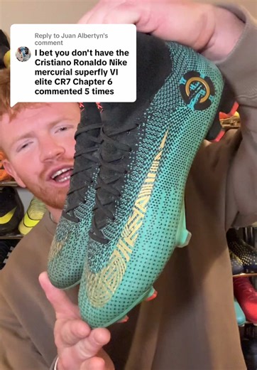 Replying to @Juan Albertyn Cristiano Ronaldo’s overhead kick football boots, remember that goal he scored! 🤩 ##cr7##ronaldo##footballboots##nikefootball##mercurial