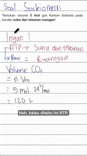 Stoichiometry 11: How to find the volume of a gas RTP❓ #scientifichometutoring #stoichiometry #ch...