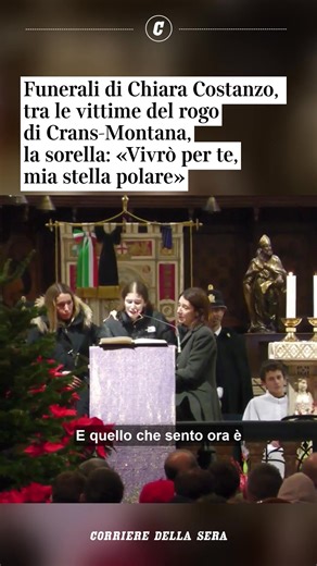 «Chiara, angelo del mio cuore, non ci credo che non potrò vedere più il tuo sorriso, il tuo bellissimo sorriso, che illuminava le nostre giornate. Non posso credere di avere perso il mio unico e vero punto di riferimento. Chiara, con tutti i tuoi difetti, eri perfetta. Sono così arrabbiata che sei stata portata via da questa terra a 16 anni, 16 anni avevi così tanti sogni ed esperienze da fare che si sono spente in pochi secondi». Così la sorella di Chiara Costanza, Elena, durante i funerali a M