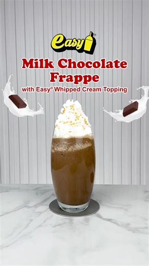 5.6K views · 39 reactions | This Milk Chocolate Frappe with Easy® Whipped Cream Topping will tempt you for more! The Easy® Milk Chocolate Base creates an irresistible drink packed with sweet, rich, and silky smooth flavors perfect for your customers’ sweet cravings! #EasyBrandPH #ItsMadeEasy #MilkChocolateFrappe #WhippedCreamTopping | EASY BRAND | Facebook