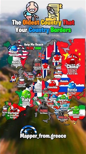 🧓🗺️ #map #mapper #maps #mapping #geo #geography #mapperfromgreece #shorts #europe #usa #countryballs