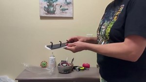 RELBRO Key Holder Wall Mount, Large Metal Self Adhesive Key Rack with 4 Hooks, 2 Installation Options, Black