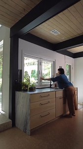 POV: You decided to open up your wall with a Pass-Through Window and now nothing stands between you and the patio ... 🙌😍 Atelier Davis Design renovated her family’s mid-century modern home and added this window to make entertaining easy and keep the outdoor connections strong! | Andersen Windows Doors