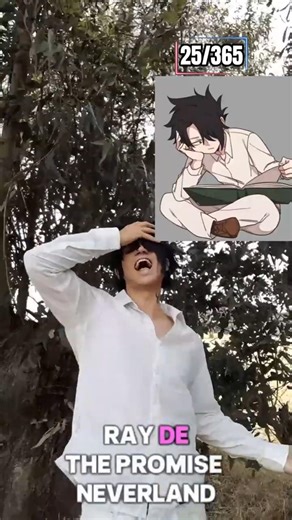 25/365 COSPLAY DE RAY HACIENDO UN COSPLAY POR DÍA+ 1 FLEXIÓN #thepromisedneverland #cosplay #ray