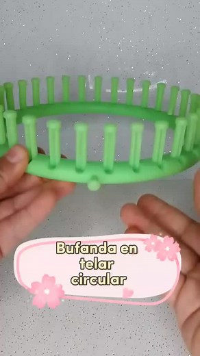 Bufanda tejida con telar circular: tutorial paso a paso
