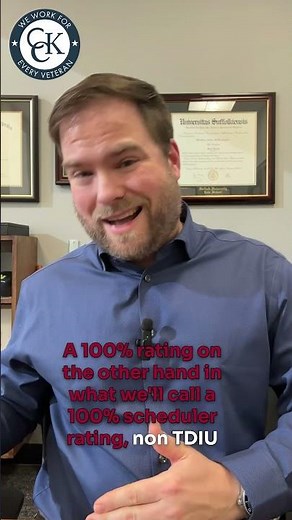 TDIU Compared to 100%