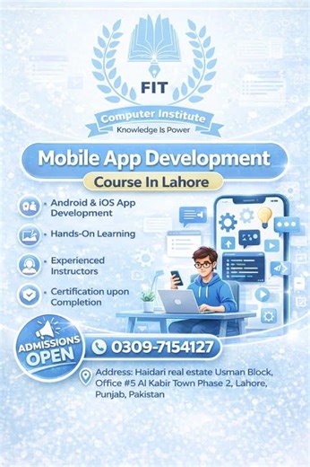 Mobile App Development Course In Lahore Punjab Pakistan