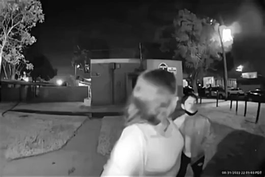 🚨 WAKE UP, AMERICA. This predator with dead shark eyes and scars stalks a mom and her young son right to their front door at night — never blinks once, just stands there staring like pure evil. Open your eyes before you fumble with your keys. Check BOTH directions. Lock it FAST. This is why we need REAL borders, REAL law and order, and the right to protect our families. Would YOU be ready if this happened to your wife or kids? YES or NO? Drop your thoughts below👇!