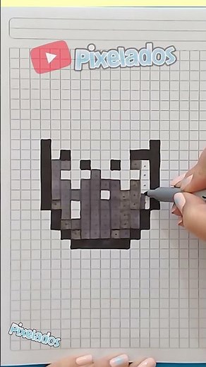 DRAWING the MINECRAFT AXOLOTL in PIXEL ART - PIXELADOS