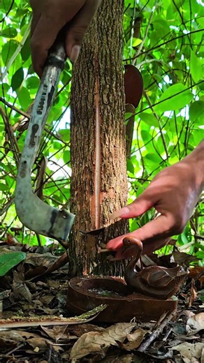 🌳harvesting rare sap abandoned wild trees🌳#woodworking #satisfying #craft #oddlysatisfying #nature