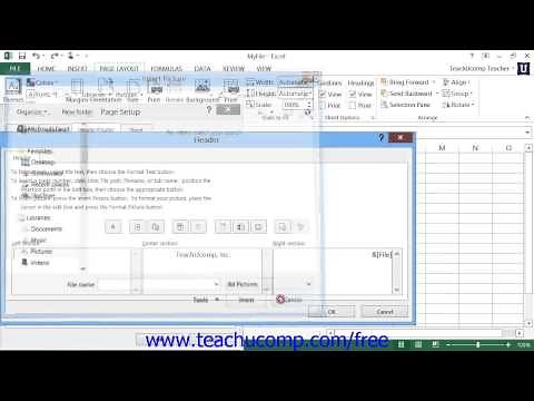 Excel 2013 Tutorial The Page Setup Dialog Box Microsoft Training Lesson 9.3