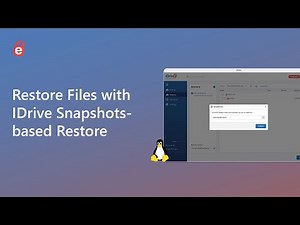 How to Perform Point-in-time Data Recovery from IDrive Cloud Account | Snapshots-based Restore